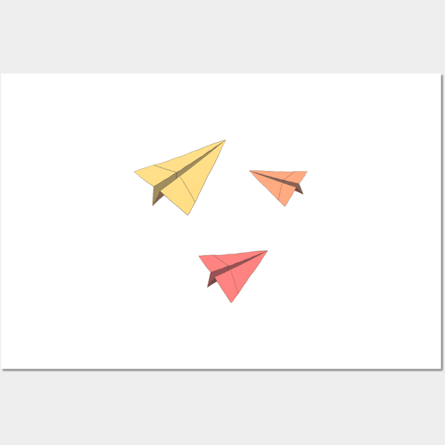 Paper Planes Sticker Pack Sunset Wall Art by AlishaMSchil